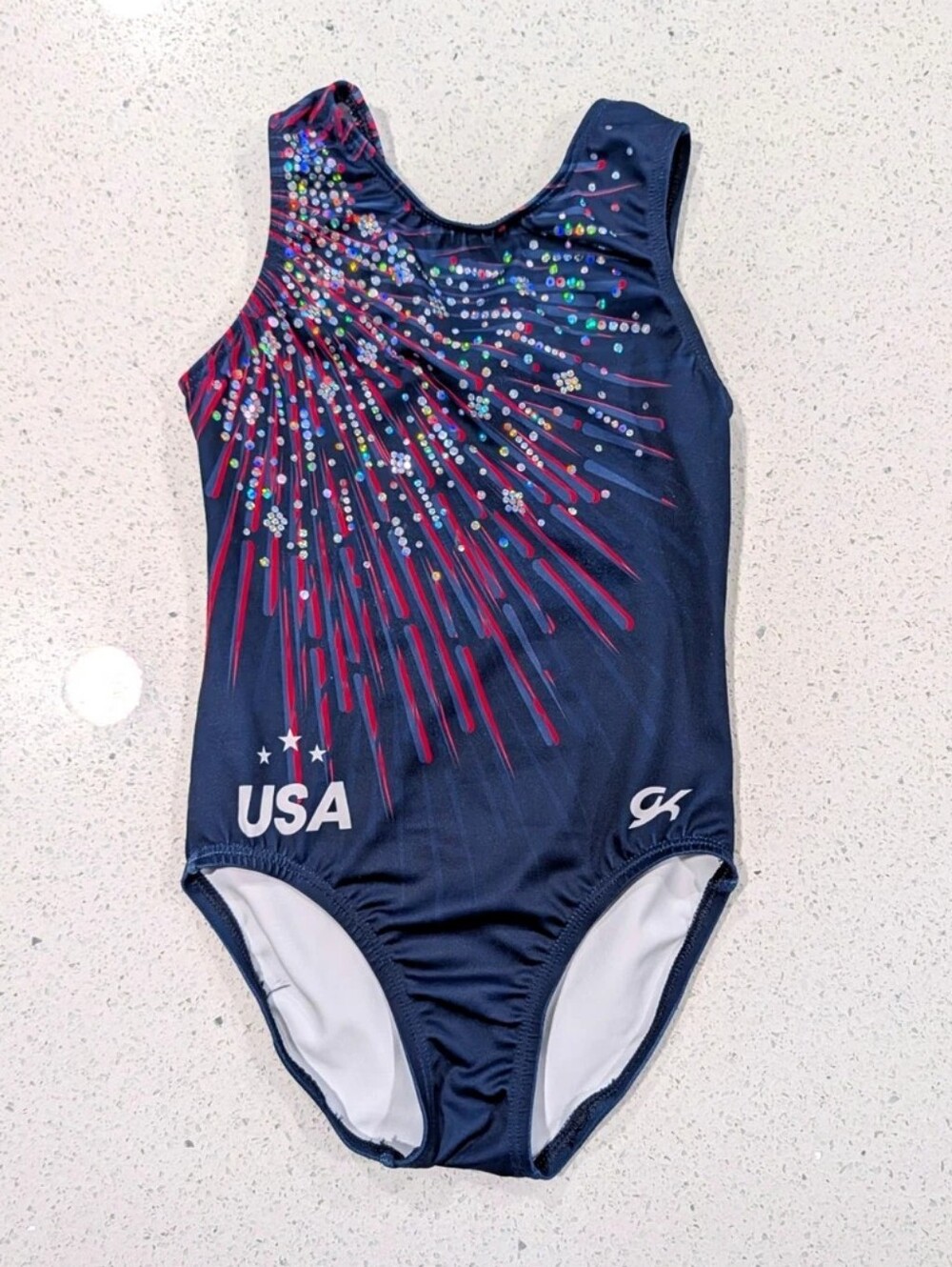 OFFICIAL TEAM USA Competition GK Elite Gymnastics Leotard Medium OLYMPIC REPLICA
